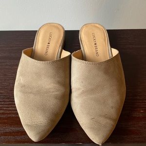 Lucky Brand Grey-Tan Mule Flat